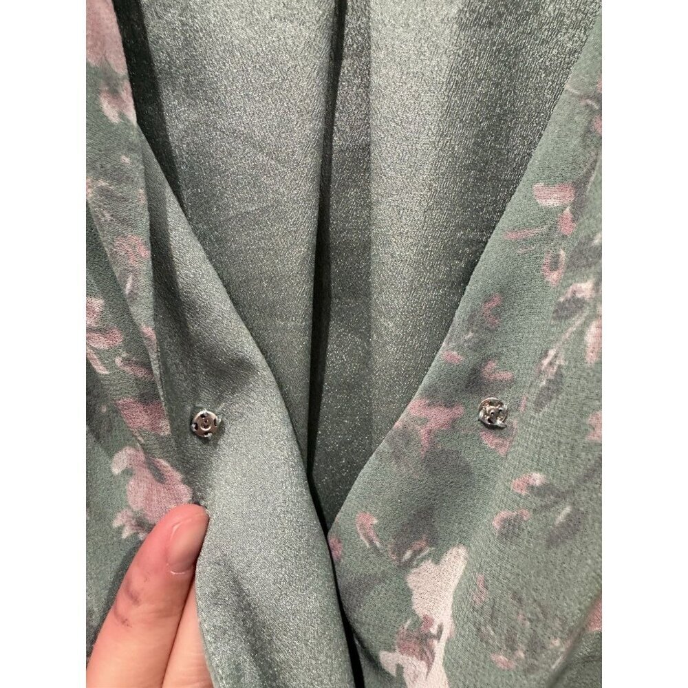 Wayf Floral Long Sleeve Top Green Size XS - Picture 3 of 9